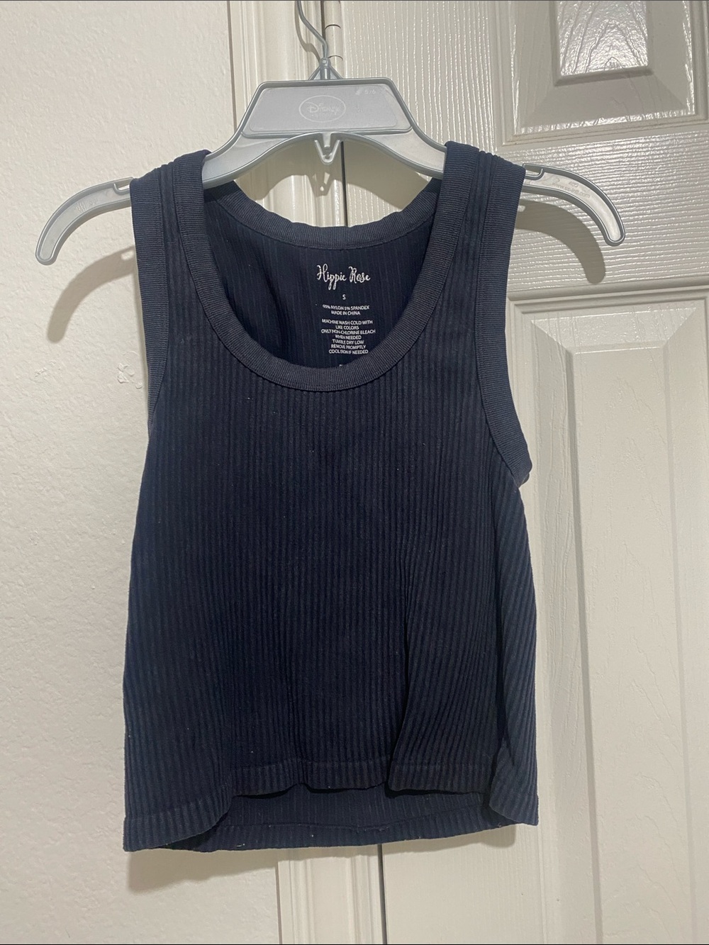 Hippie Rose Navy Ribbed Scoop Neck Tank
